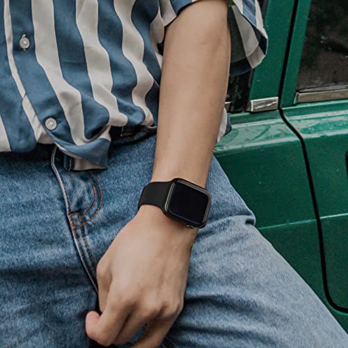 Mugust Sport Bands Compatible with Apple Watch Band 42mm 41mm 45mm 49mm 40mm 44mm 38mm 42mm 46mm, Silicone Waterproof Strap for iWatch Series 10 9 8 7 6 5 4 3 2 1 Ultra 2/Ultra SE/SE 2 Women Men (Black, 38mm/40mm/41mm) - Image 2