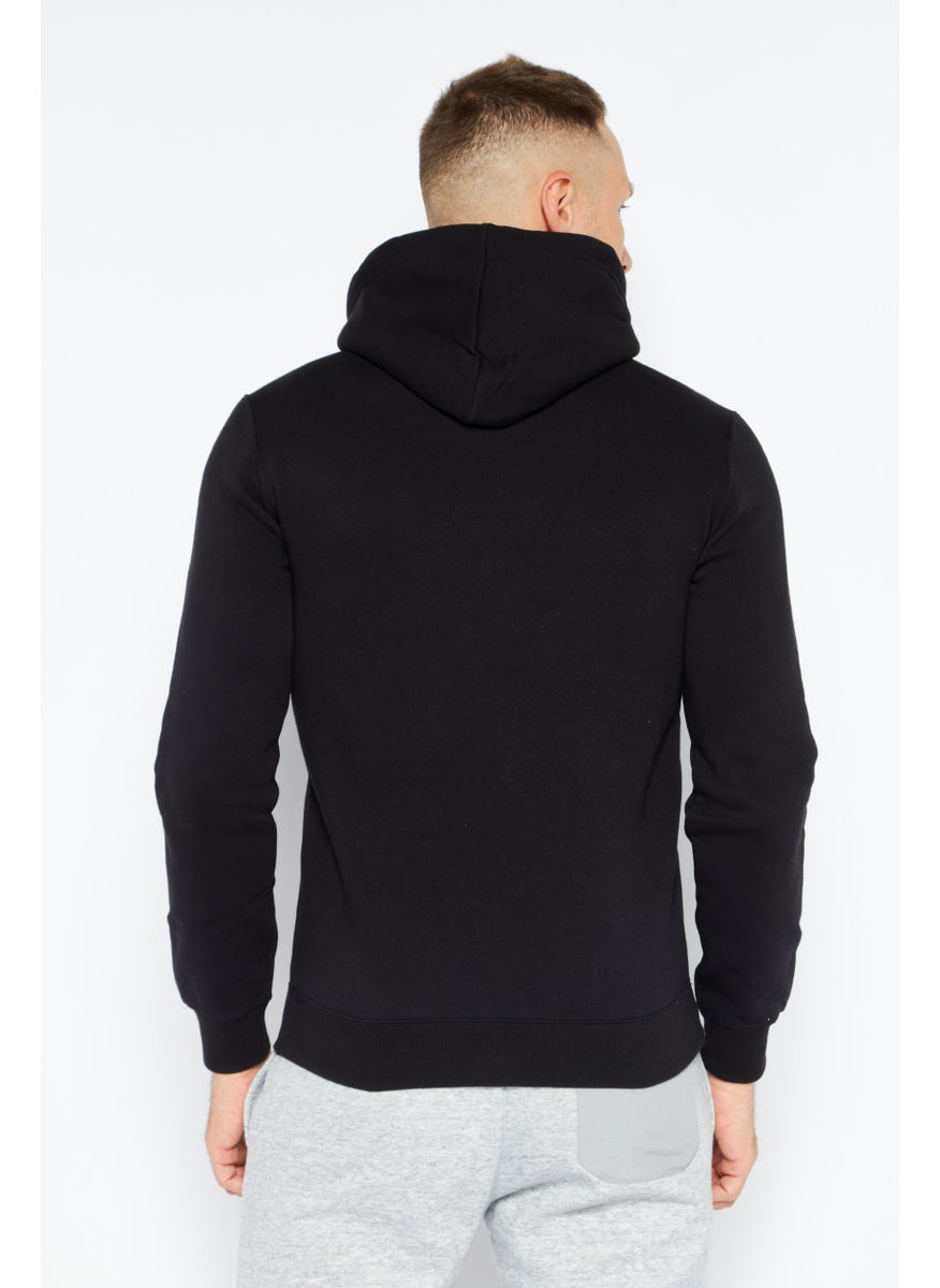 Champion Men Sportswear Fit Long Sleeve Outdoor Sweatshirt, Black  - Image 4
