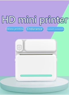 بيسري طابعة ملصقات - طابعة صغيرة Printpods مع ملصقات، طابعة Print Pod، طابعة بلوتوث بدون حبر، صانع ملصقات، طابعة حرارية محمولة للآيفون، طابعات محمولة للملاحظات والمجلات والمشاريع اليدوية وهدايا الأطفال  - Image 1