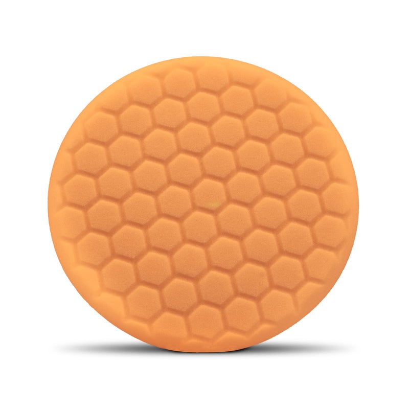 Chemical Guys BUFX_102_HEX Self-Centered Hex-Logic Medium-Heavy Cut Scratch and Swirl Remover, Orange (7.5 Inch Fits 6 Inch Backing Plate) - Image 1
