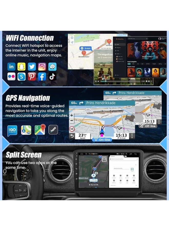 SHEZA STAR Android Car Stereo Hyundai Santa Fe IX45 2012-2017 Support Carplay, M-Link Wi-Fi BT, Radio GPS, 12.3 Inch IPS Screen with AHD Camera Included - Image 3