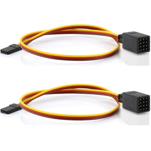 Chanmoo RC JR Style Servo Splitter 1 Male to 23456 Female Y Harness Leads Y Splitter Cable Lead Wire 350mm for RC Cars Airplane Drone Receiver Servo ESC Cable Servo Fan 2Pcs 1 Male to 4Female - Image 1