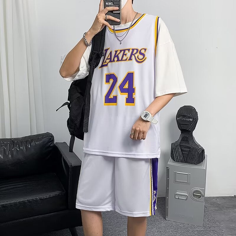 Summer Basketball Uniform Boys Suit Student Vest Sportswear Loose Basketball Jersey Sleeveless T-Shirt Shorts Complete Set - Image 4