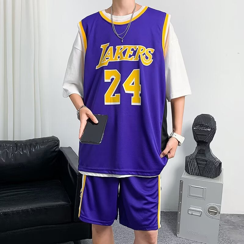 Summer Basketball Uniform Boys Suit Student Vest Sportswear Loose Basketball Jersey Sleeveless T-Shirt Shorts Complete Set - Image 3