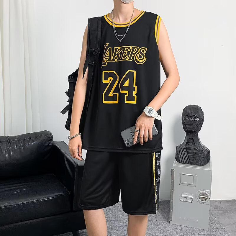 Summer Basketball Uniform Boys Suit Student Vest Sportswear Loose Basketball Jersey Sleeveless T-Shirt Shorts Complete Set - Image 5