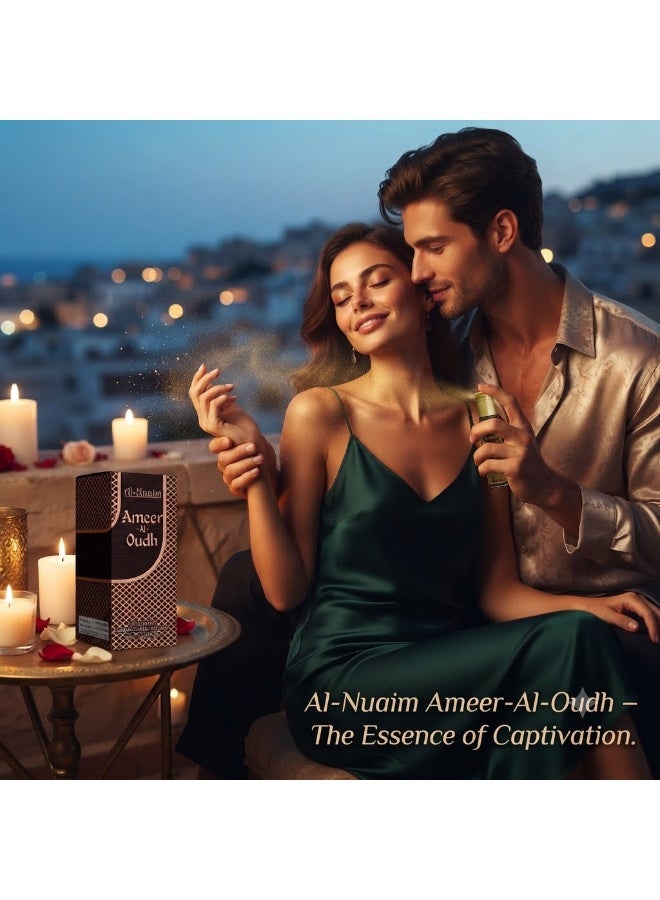 Al Nuaim Ameer Al Oudh Eau de Parfum Spray Unisex 10ml | Long Lasting Premium Oud Woody Oriental Fragrance Mini Perfume | Rich Arabic Attar Style Scent for Men & Women | Travel Size Pocket Vaporisateur - Image 2