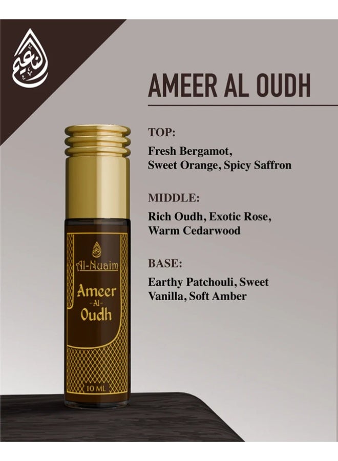 Al Nuaim Ameer Al Oudh Eau de Parfum Spray Unisex 10ml | Long Lasting Premium Oud Woody Oriental Fragrance Mini Perfume | Rich Arabic Attar Style Scent for Men & Women | Travel Size Pocket Vaporisateur - Image 3