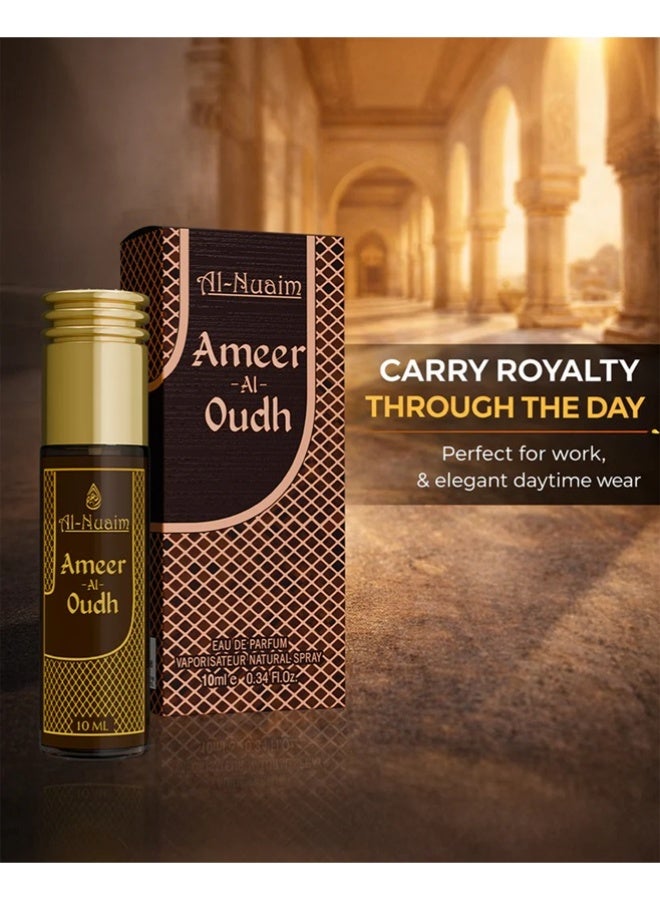 Al Nuaim Ameer Al Oudh Eau de Parfum Spray Unisex 10ml | Long Lasting Premium Oud Woody Oriental Fragrance Mini Perfume | Rich Arabic Attar Style Scent for Men & Women | Travel Size Pocket Vaporisateur - Image 5