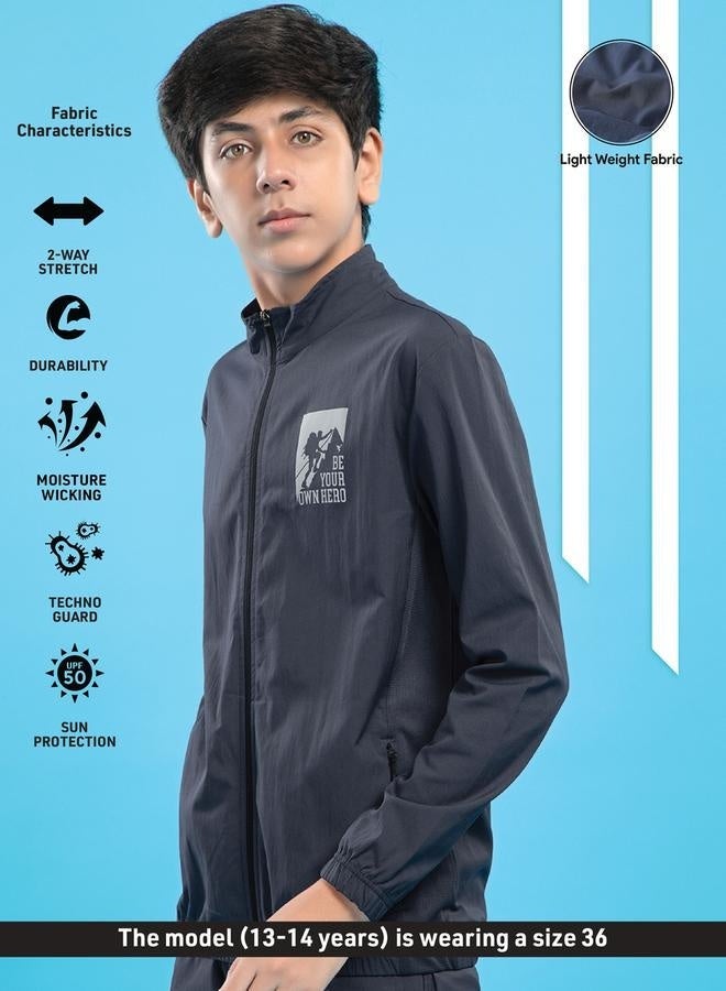 Technosport Graphic Print High Neck Jacket With Zipper Detail - Image 3