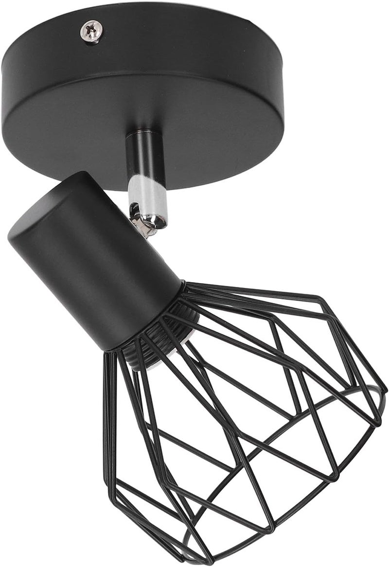 Zerodis Vintage Industrial Metal Wall Sconce Holder for Indoor Lighting with Adjustable Design and Material for Home Decoration, Kitchen, Office, Restaurant, E14, Matte Black - Image 5