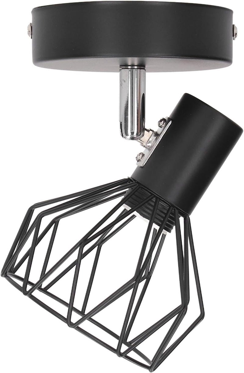Zerodis Vintage Industrial Metal Wall Sconce Holder for Indoor Lighting with Adjustable Design and Material for Home Decoration, Kitchen, Office, Restaurant, E14, Matte Black - Image 4