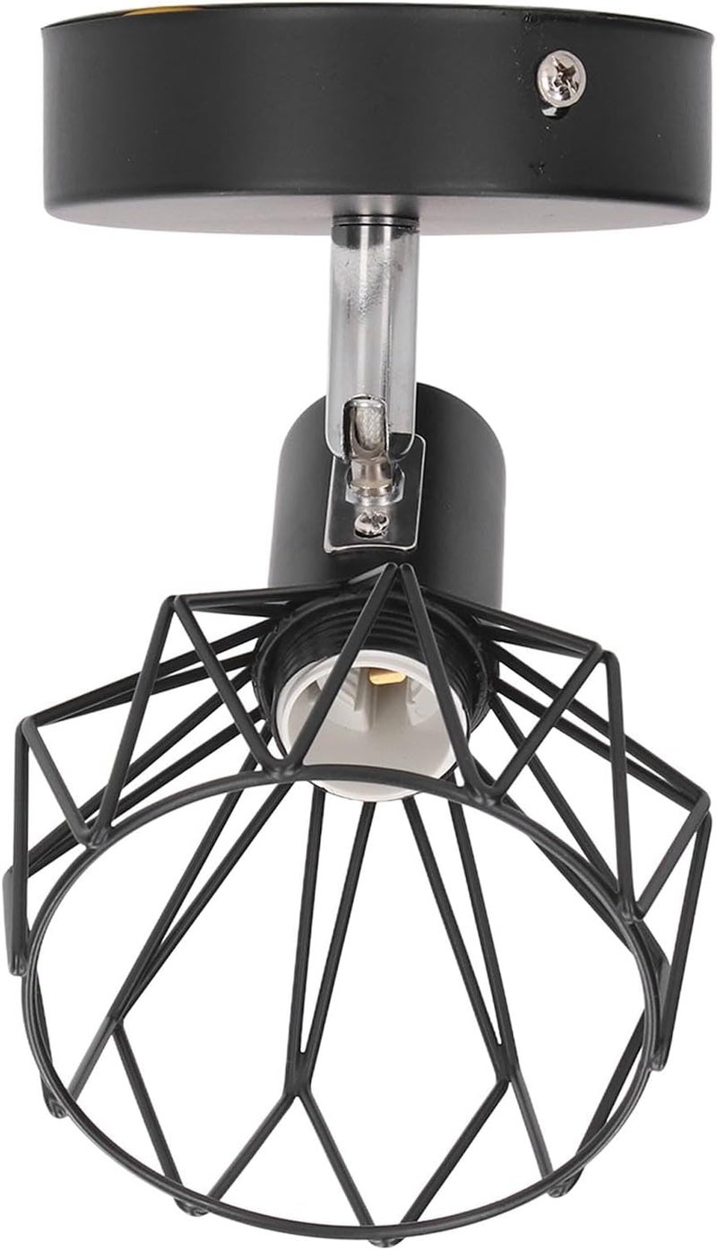 Zerodis Vintage Industrial Metal Wall Sconce Holder for Indoor Lighting with Adjustable Design and Material for Home Decoration, Kitchen, Office, Restaurant, E14, Matte Black - Image 2