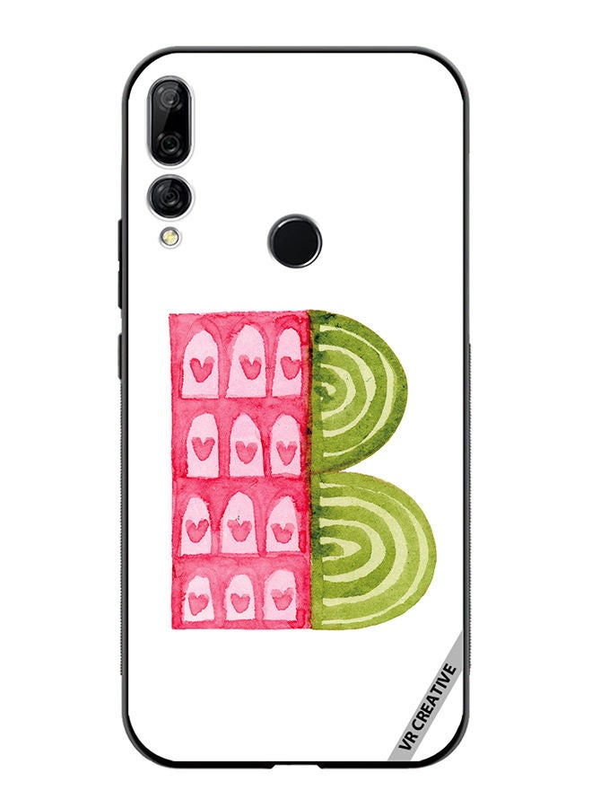 VR CREATIVE Protective Case Cover For Huawei Y9 Prime 2019 Alphabet B Design Multicolour - Image 1