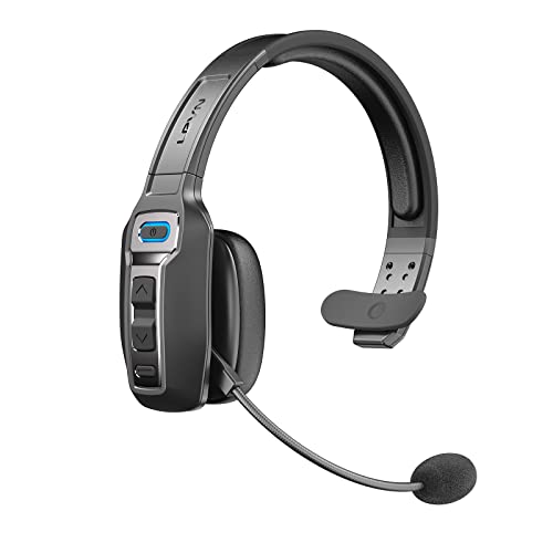 LEVN Bluetooth Headset with Microphone, Trucker Bluetooth Headset with AI Noise Cancelling & Mute Button, Wireless On-Ear Headphones 60 Hrs Working Time, for Trucker Home Office Remote Work Zoom - Image 1