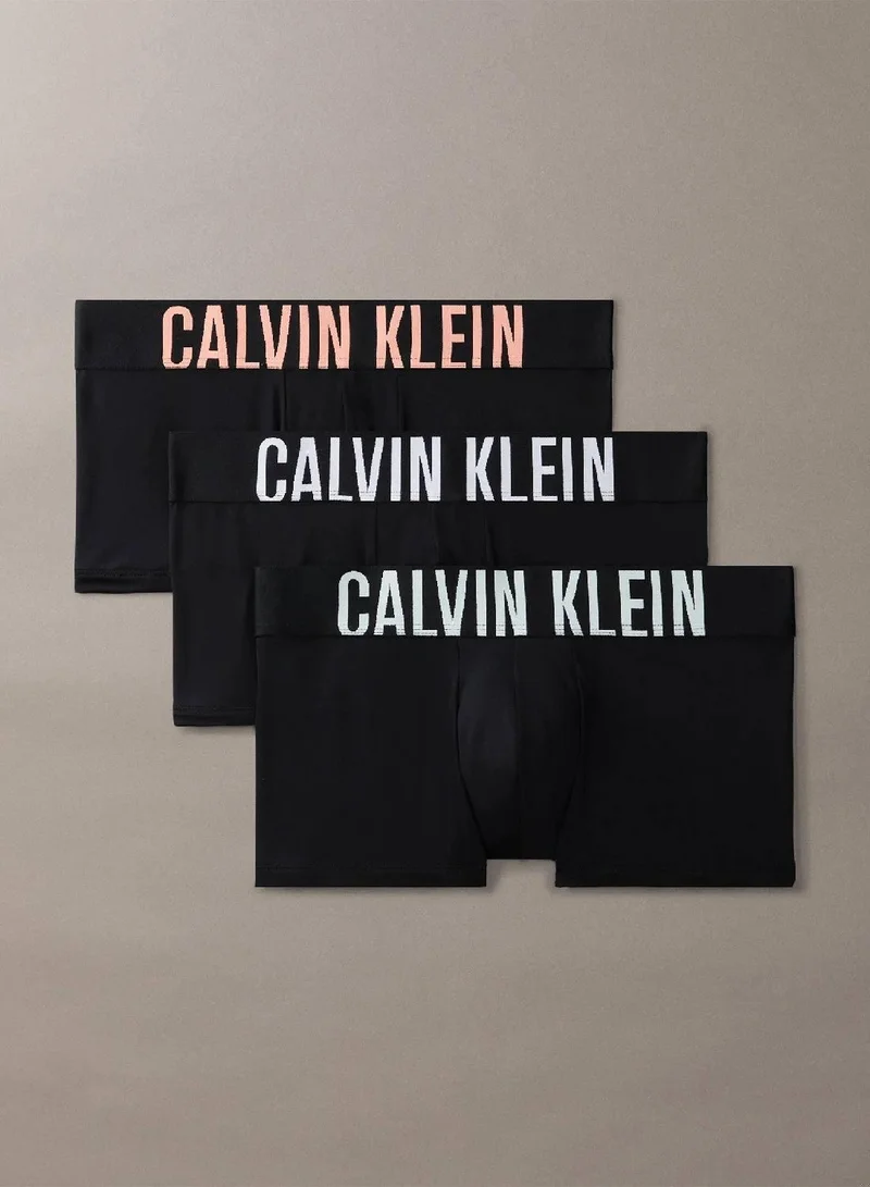 CALVIN KLEIN 3 Pack Low Rise Trunks - Intense Power Micro