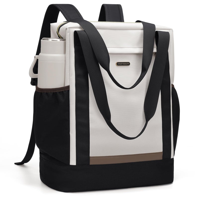 GOLF QUALITY Laptop Backpack for Women,Adjustable Tote Work Business Backpack,TravelPersonal Carry On Bag,17.3Inch,WBlack - Image 1