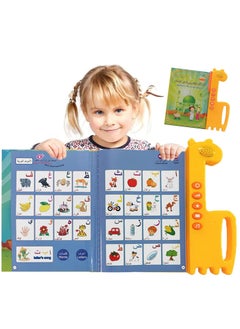 SYOSI Learning Toys for Toddlers Kids Learn Arabic/English Talking Sound Book Bilingual Toy Alphabet Numbers, Words Educational Gifts for Children Electronic Interactive Wall Chart  - Image 1