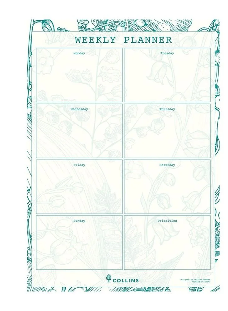 Collins Collins Tara A4 Weekly Desk pad