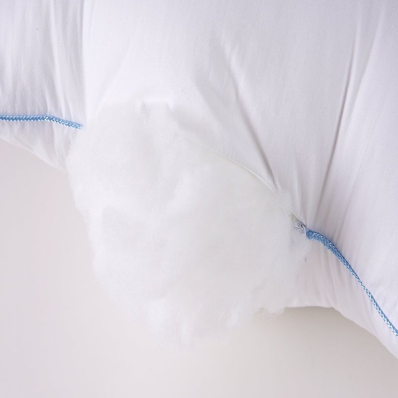HOMESJUN Pillows Set of 2, Fluffy Down Alternative Bed Pillow Cotton Cover, White, King Size 20x36 - Image 5