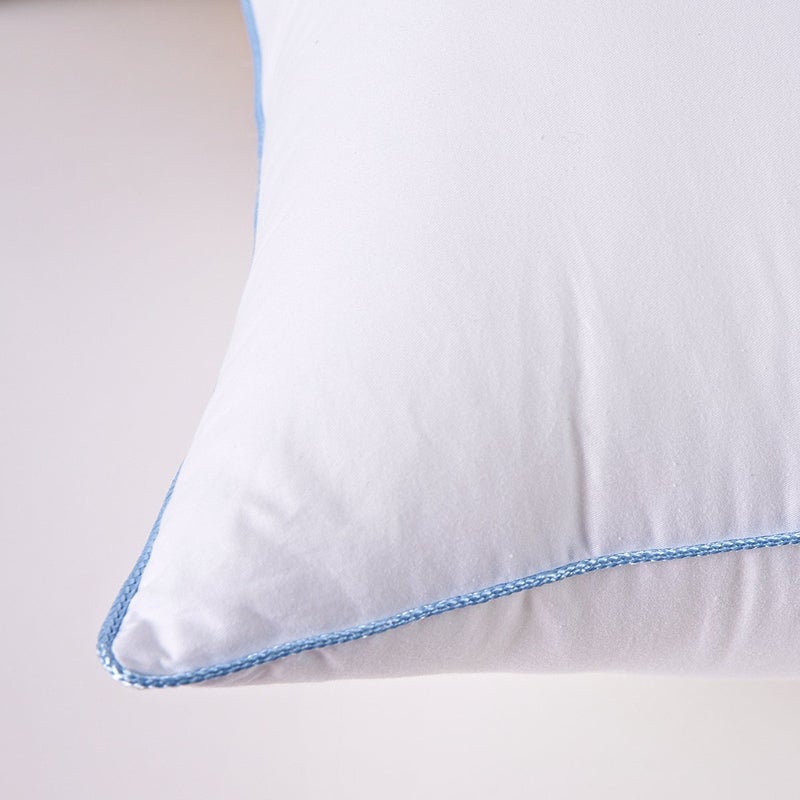HOMESJUN Pillows Set of 2, Fluffy Down Alternative Bed Pillow Cotton Cover, White, King Size 20x36 - Image 3