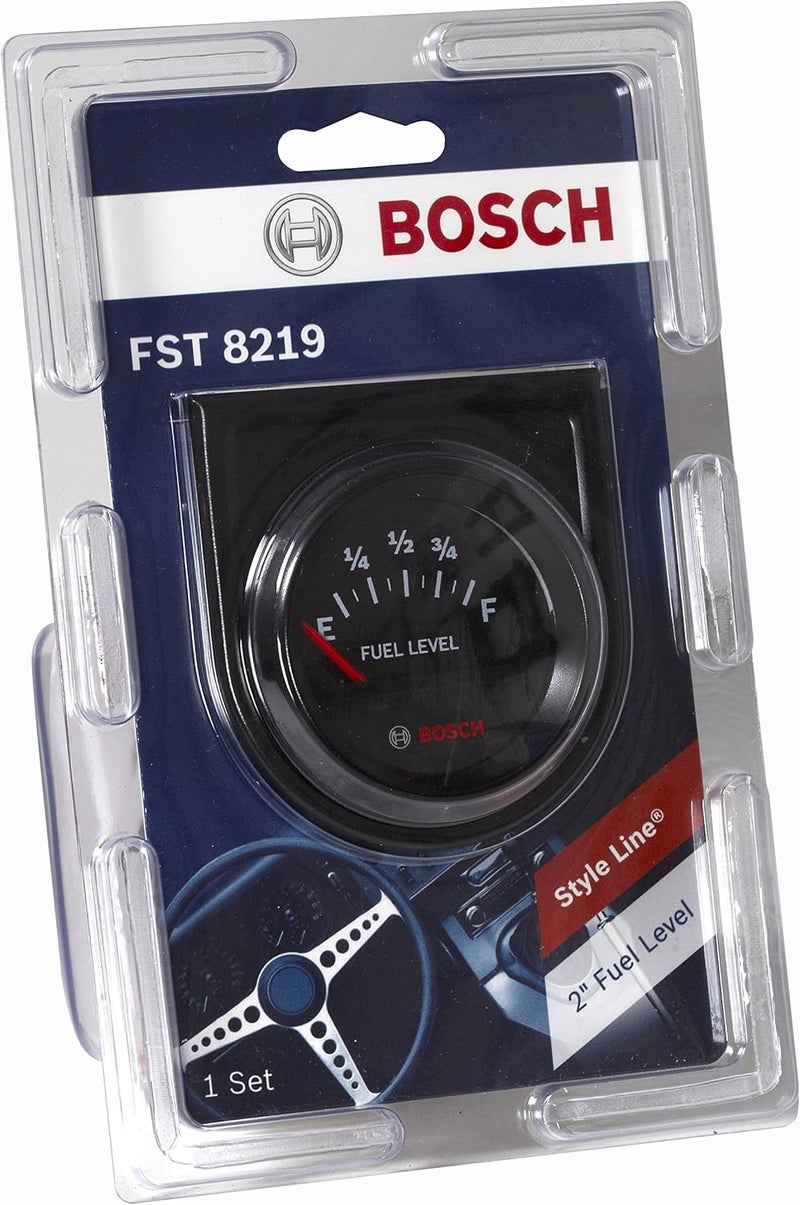BOSCH SP0F000056 Style Line 2" Fuel Level Gauge - Electric (Black Dial Face, Black Bezel) - Image 3