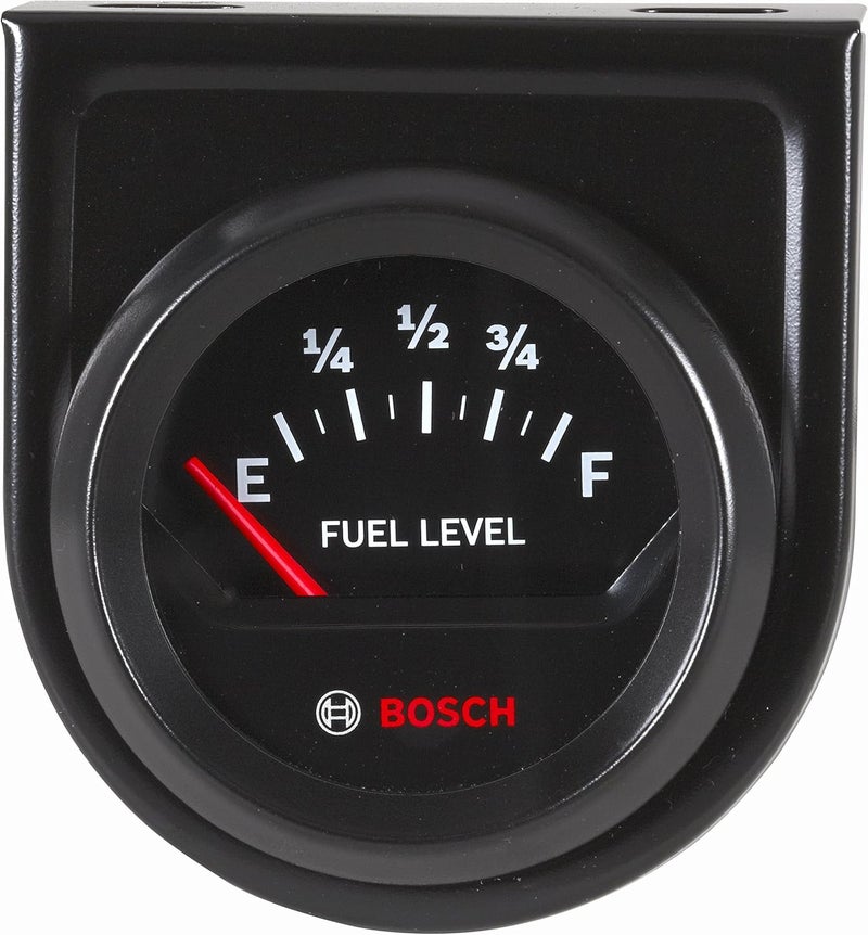 BOSCH SP0F000056 Style Line 2" Fuel Level Gauge - Electric (Black Dial Face, Black Bezel) - Image 1