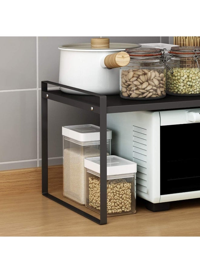 Toriseek Expandable Countertop Organizer Shelf, Cabinet Shelf Organizers, Kitchen Counter Shelves, Metal Spice Racks, Stackable Counter Storage Shelf - Image 2