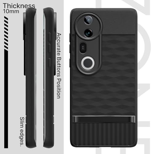 Pikkme Back Cover for Vivo T4 Ultra 5G Camera Protection 3D Hexa Cube Design Silicone Protective Bumper Case (Black) - Image 3