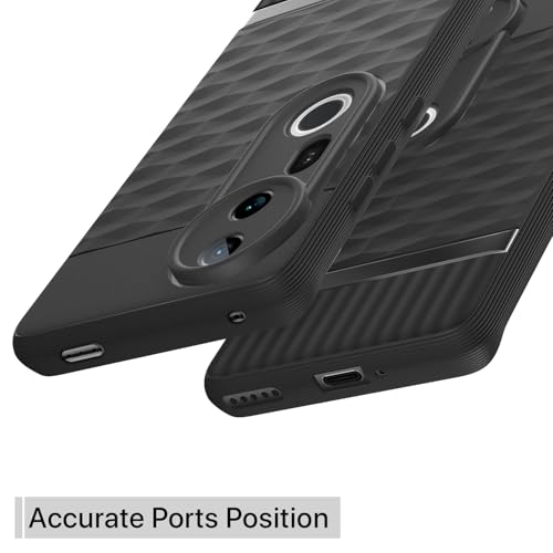 Pikkme Back Cover for Vivo T4 Ultra 5G Camera Protection 3D Hexa Cube Design Silicone Protective Bumper Case (Black) - Image 4