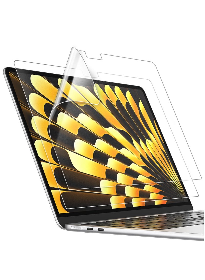 اثنين من حزمة شاشة التوقف على ماك بوك اير 15.3-inch ( 2024 / 2023 م 3 / م 2 a3114 / a2941 ) المضادة للوهج الحيوانات الأليفة فيلم غير لامع - Image 1