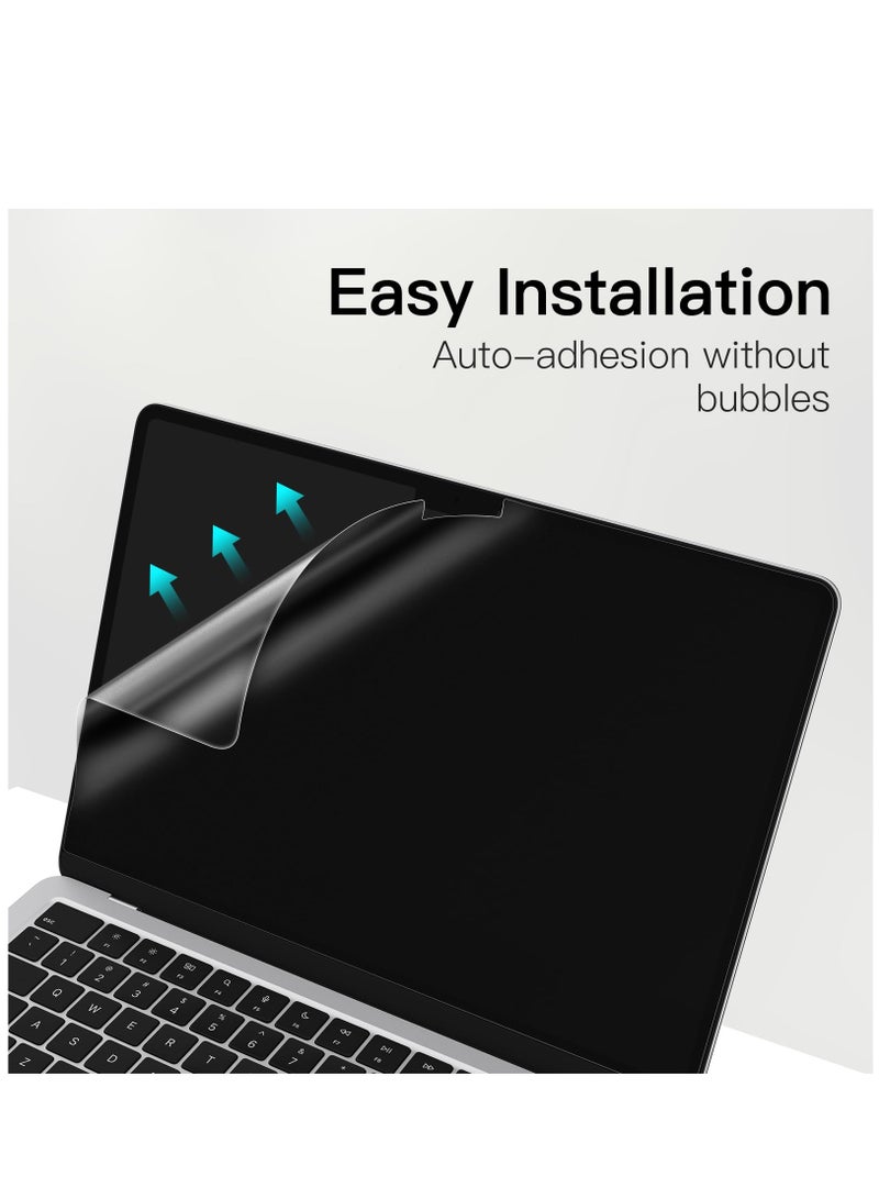 اثنين من حزمة شاشة التوقف على ماك بوك اير 15.3-inch ( 2024 / 2023 م 3 / م 2 a3114 / a2941 ) المضادة للوهج الحيوانات الأليفة فيلم غير لامع - Image 4
