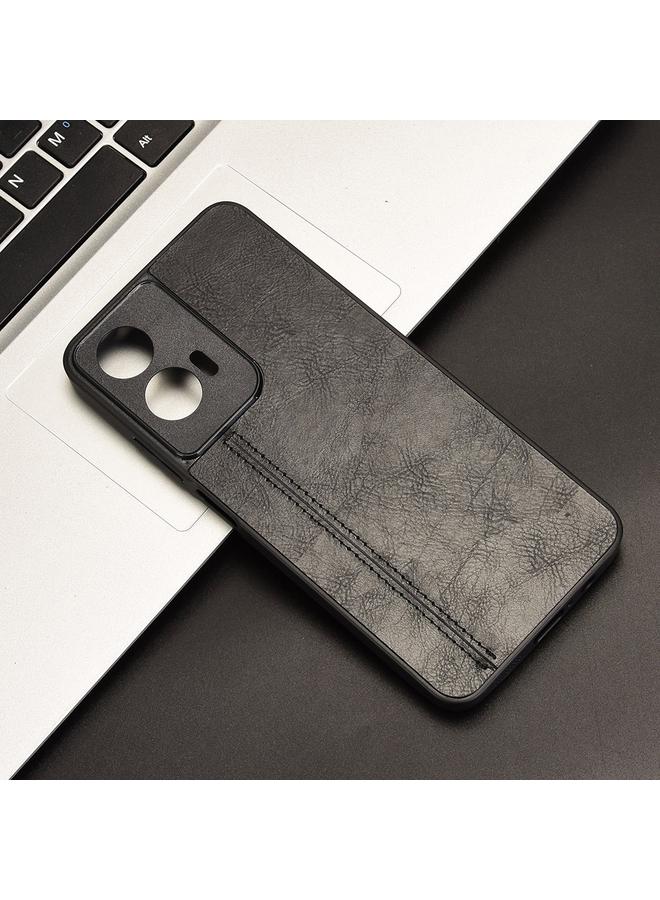 S-TOP Case For Motorola Moto G35 5G Cow Pattern Sewing Back Cover Phone Case - Image 2