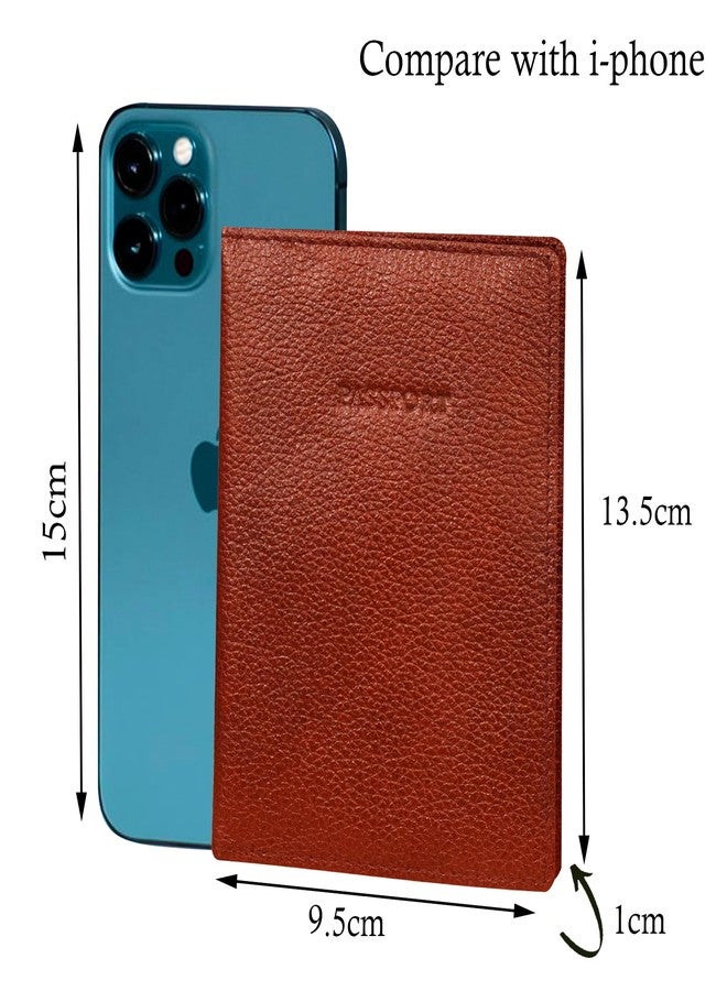 ABYS Genuine Leather Tan Passport Holder||Card Holder||Wallet for Women and Girl's - Image 2