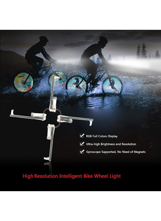LIXADA - 416 LEDs Bicycle Wheel Lights High Resolution Bike Spoke Wheel Light Programmable RGB Display Rechargeable Bicycle Wheel Hub  Lamp - Image 1
