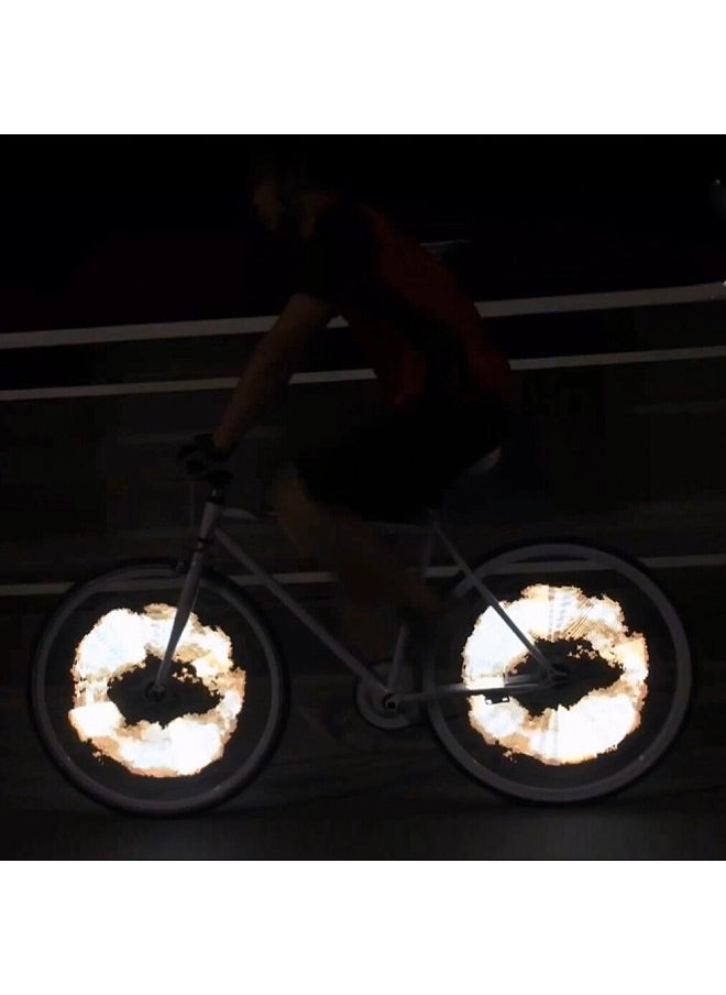 LIXADA - 416 LEDs Bicycle Wheel Lights High Resolution Bike Spoke Wheel Light Programmable RGB Display Rechargeable Bicycle Wheel Hub  Lamp - Image 1