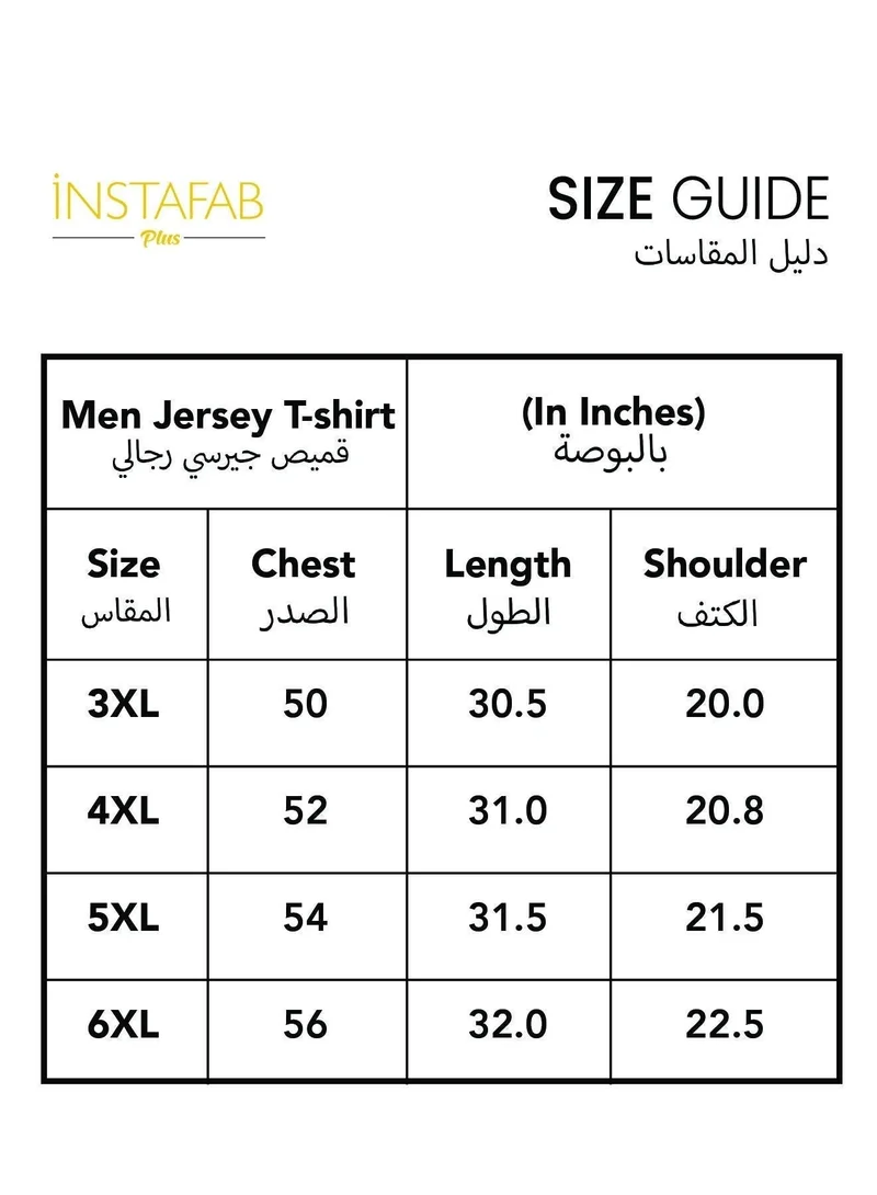 Instafab Plus  Men's Solid Black Regular Fit Activewear T-Shirt for Men | Best Price UAE