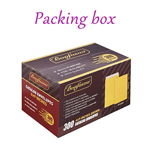 Bonfasvo 300 Pack 6x9 Brown Catalog Envelopes Peel & Seal Security Mailing Envelopes 120GSM Kraft Paper self Seal Envelopes for Invitations Papers Photos Documents Pictures Papers Files - Image 5