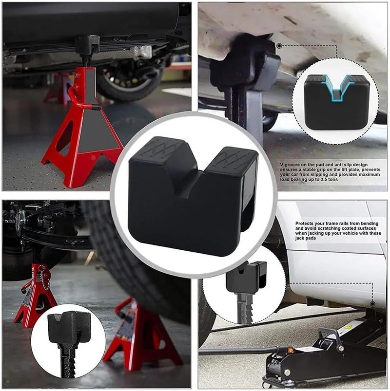 DEMULAX Universal Car Lift Jack Stand Rubber Pads - Image 5