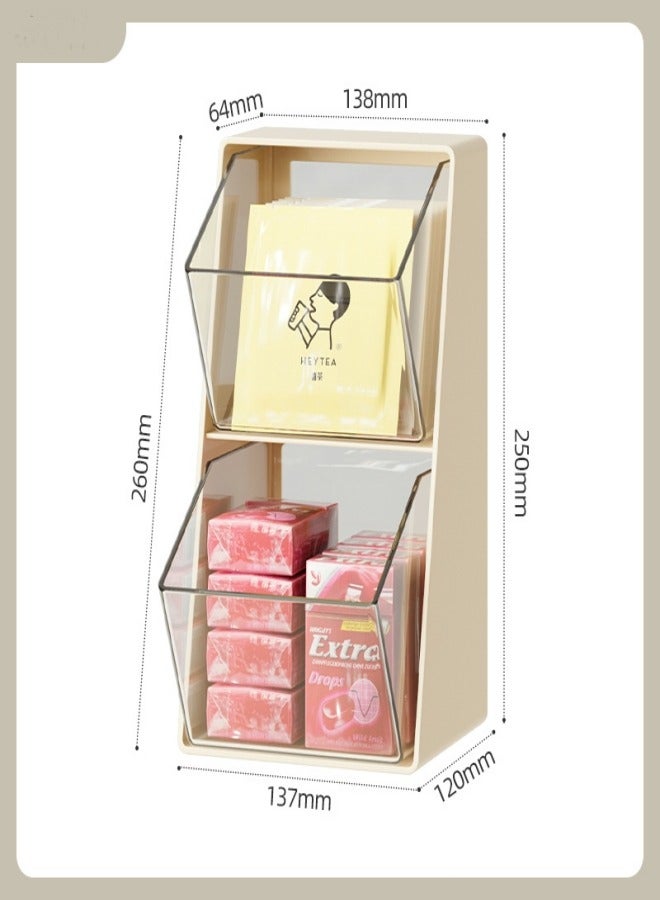MIXDE 2 Pack Coffee Pod Holder, Plastic Coffee Bar Accessories and Organizer for K Cups, Tea Bags, Creamer, Clear Coffee Station Storage for Home Office Counter - Image 4