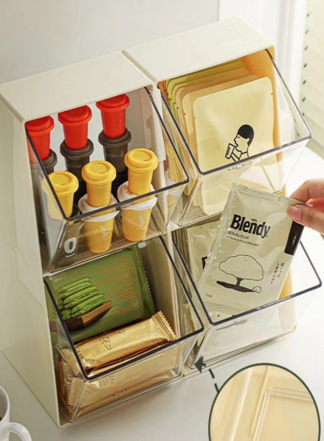 MIXDE 2 Pack Coffee Pod Holder, Plastic Coffee Bar Accessories and Organizer for K Cups, Tea Bags, Creamer, Clear Coffee Station Storage for Home Office Counter - Image 2