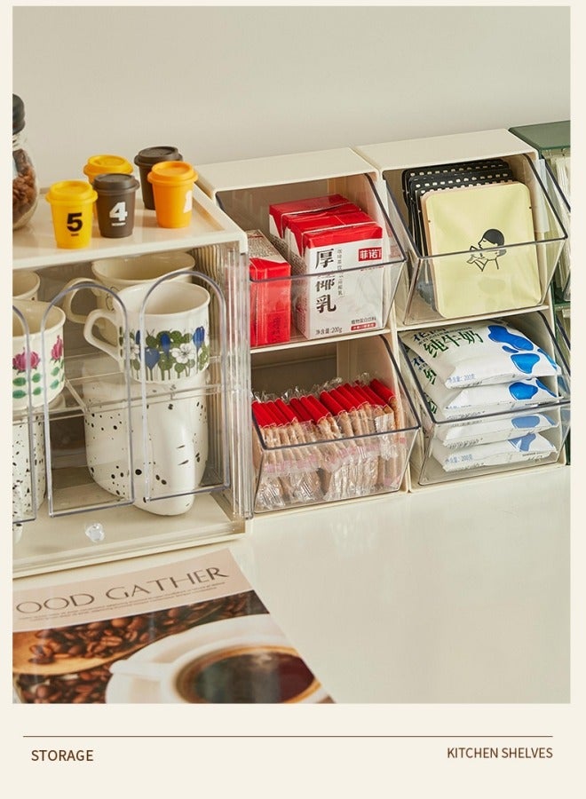 MIXDE 2 Pack Coffee Pod Holder, Plastic Coffee Bar Accessories and Organizer for K Cups, Tea Bags, Creamer, Clear Coffee Station Storage for Home Office Counter - Image 3