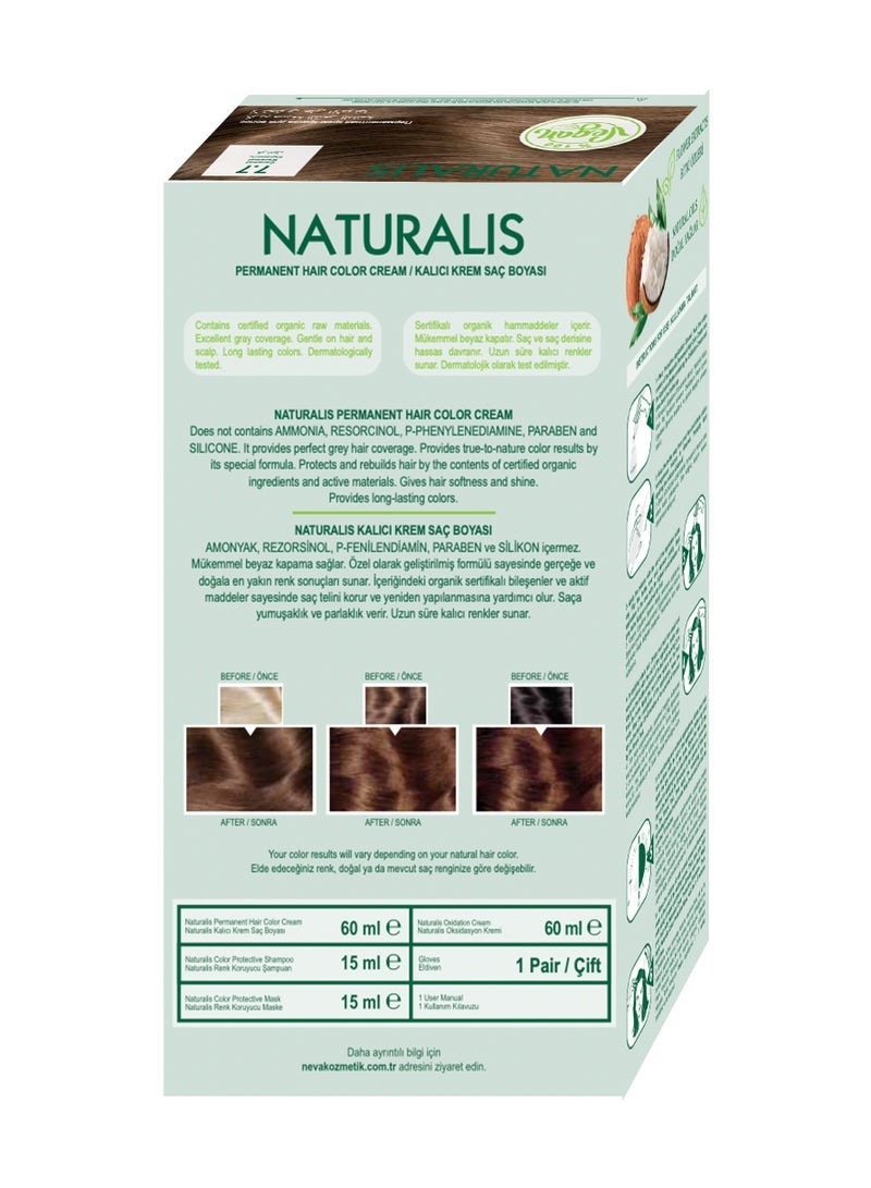 NEVA Naturalis Permanent Hair Color, Vegan,100% Gray Coverage, Organic, No Harmful Chemicals, Ammonia Free, Long-Lasting - CARAMEL - 7.7 - Image 4