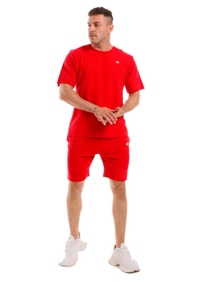 WHITE RABBIT طقم شورت مريح بنمط ممزق ذاتي من White Rabbit  - Image 1