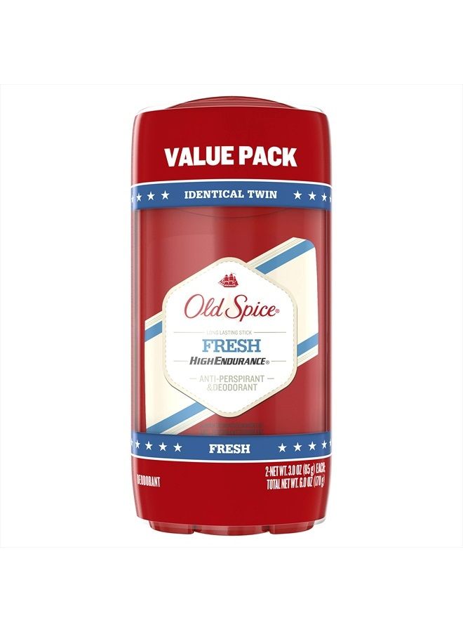 Old Spice High Endurance Deodorant, Fresh, Pack of 2 (3.0 oz each) - Image 1