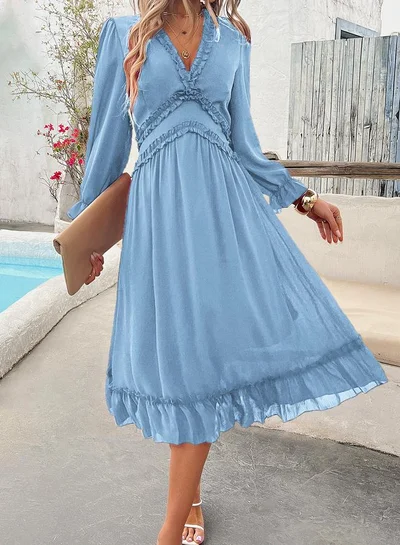 Take Two Ruffled A-Line Dress