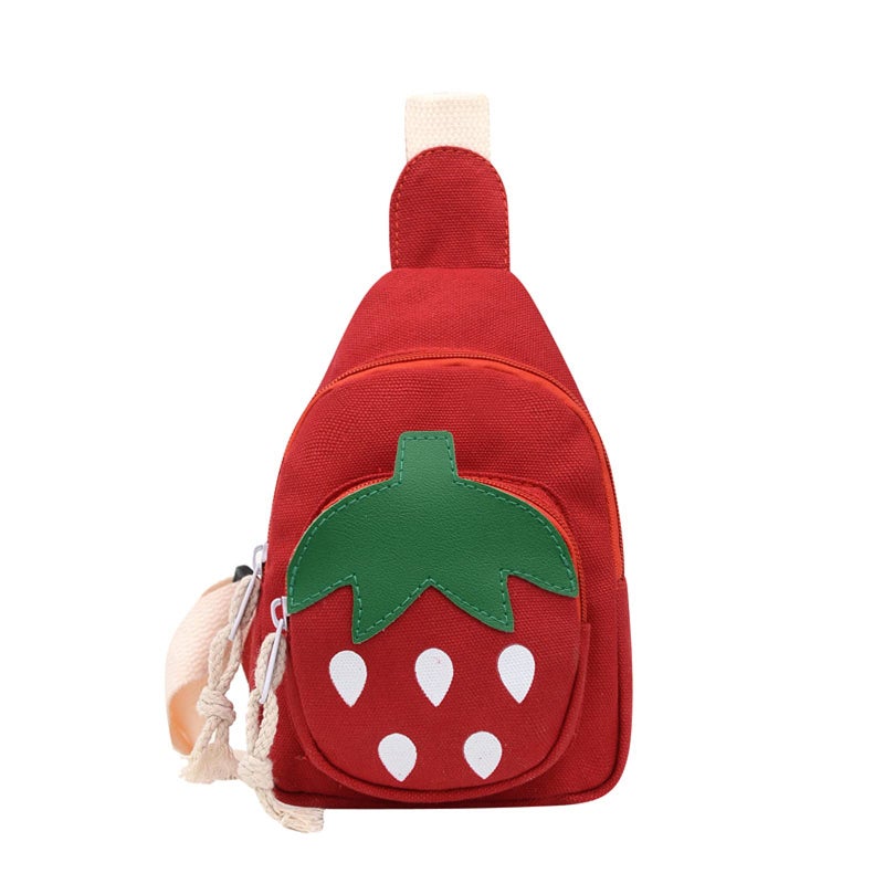 Hiflyer Small Sling Backpack, Rabbit Strawberry Design, Mini Backpack for Girls, Adjustable Shoulder Strap, Zipper Closure, 8x5x2 Inches, 0.2 liters - Image 1