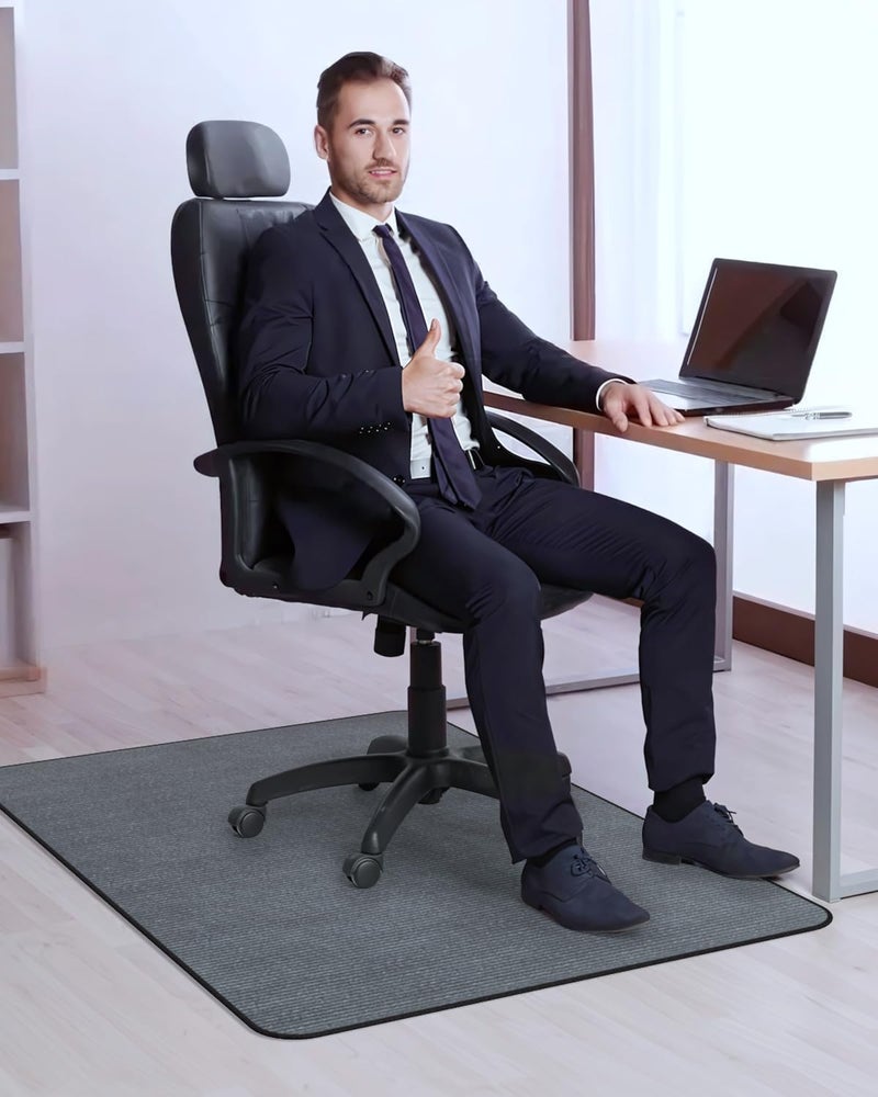 JUGTE Desk Mat for Rolling Chairs Office Chair Mat for Hardwood & Tile Floor Computer Rolling Chair Mat Under Desk Low-Pile Rug Large Anti-Slip Floor Protector mat for Home - Image 3