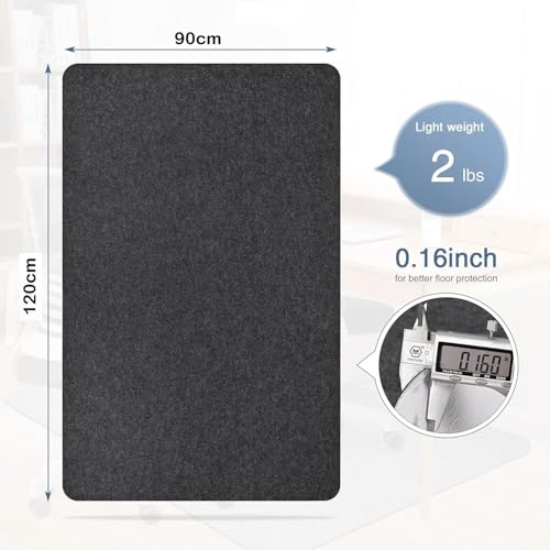 JUGTE Desk Mat for Rolling Chairs Office Chair Mat for Hardwood & Tile Floor Computer Rolling Chair Mat Under Desk Low-Pile Rug Large Anti-Slip Floor Protector mat for Home - Image 2