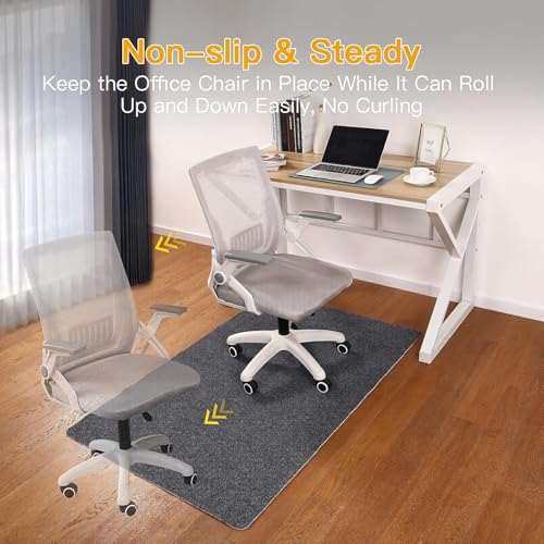 JUGTE Desk Mat for Rolling Chairs Office Chair Mat for Hardwood & Tile Floor Computer Rolling Chair Mat Under Desk Low-Pile Rug Large Anti-Slip Floor Protector mat for Home - Image 4