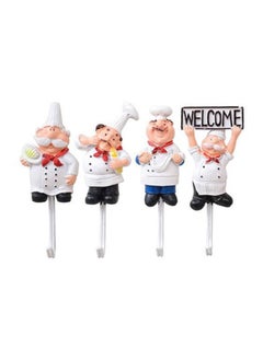 Y&D 4-Piece Cartoon Shape Hooks For Utensils Multicolour 5centimeter  - Image 1